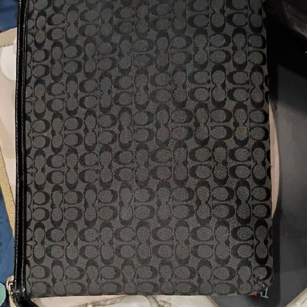 Coach Black Signature Pattern Clutch